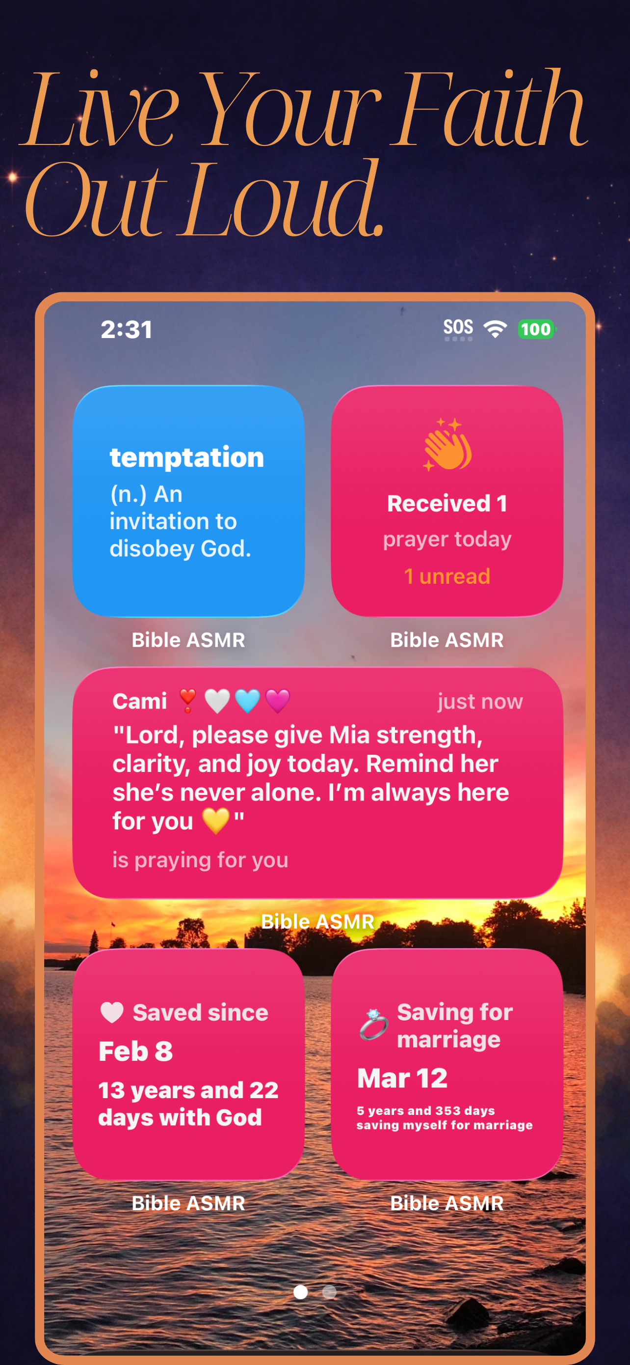 Bible ASMR App Interface